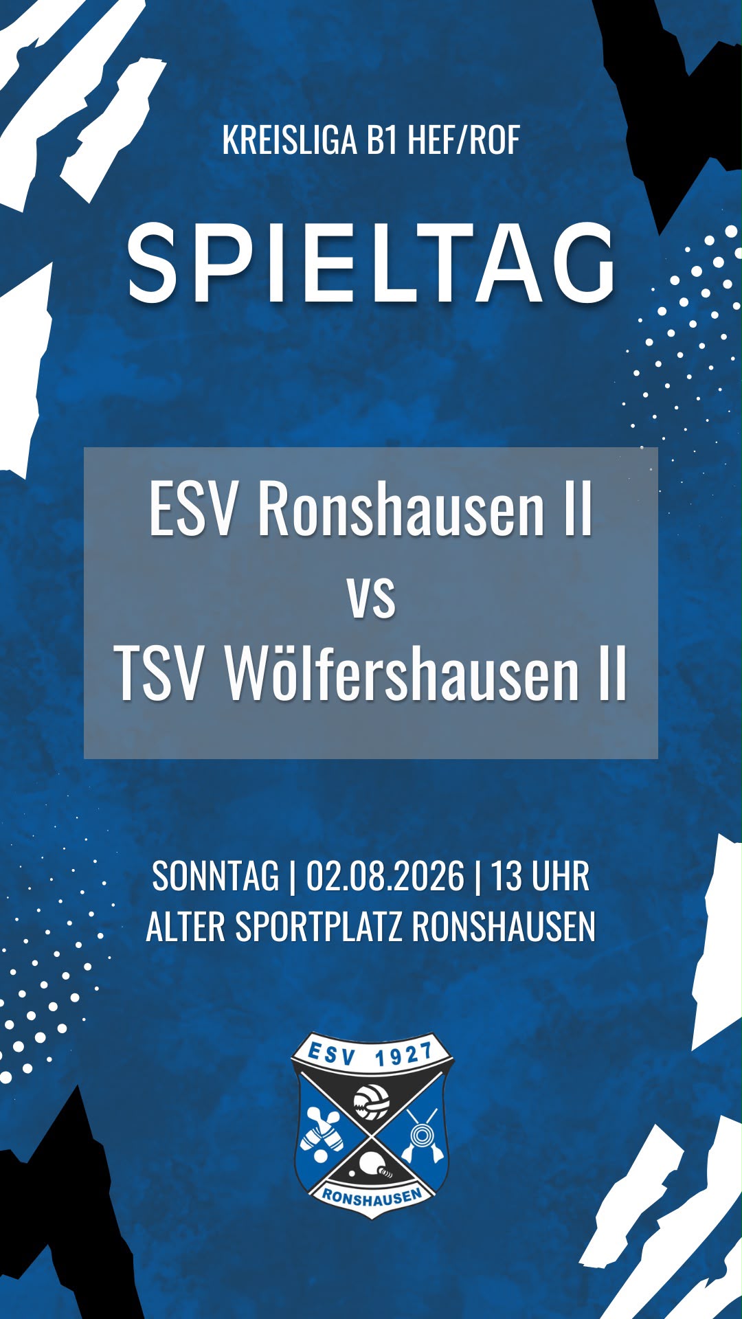 ESV Ronshausen II vs. TSV Wölfershausen II – 1. Spieltag KLB Gruppe 1 (Saison 2026/27)