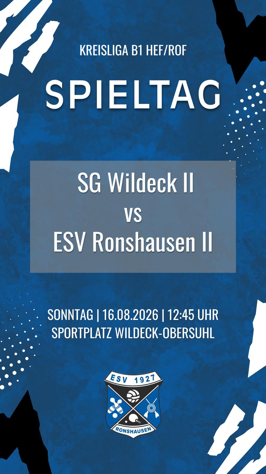 SG Wildeck II vs. ESV Ronshausen II – 3. Spieltag KLB Gruppe 1 (Saison 2026/27)
