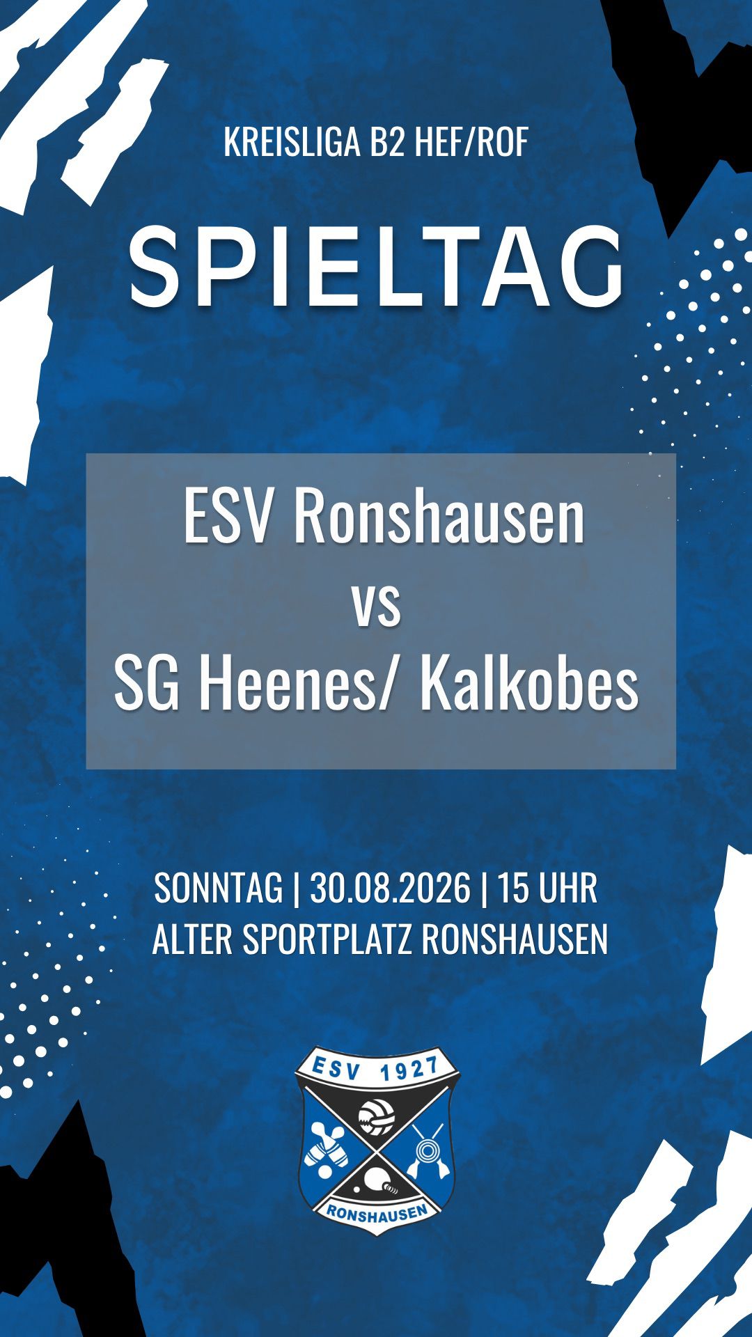 ESV Ronshausen vs. SG Heenes/Kalkobes – 6. Spieltag KLB Gruppe 2 (Saison 2026/27)